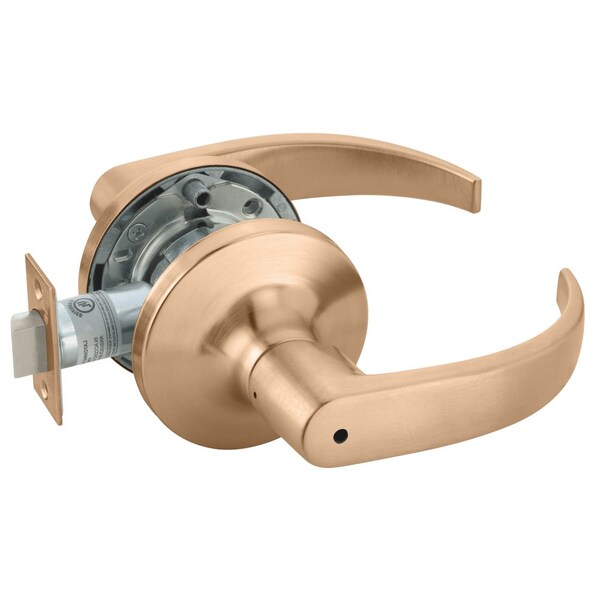 Yale Grade 1 Privacy/Bedroom/Bath Cylindrical Lock, Pacific Beach Lever, Non-Keyed, Satin Bronze Finish, PB5402LN 612 - main